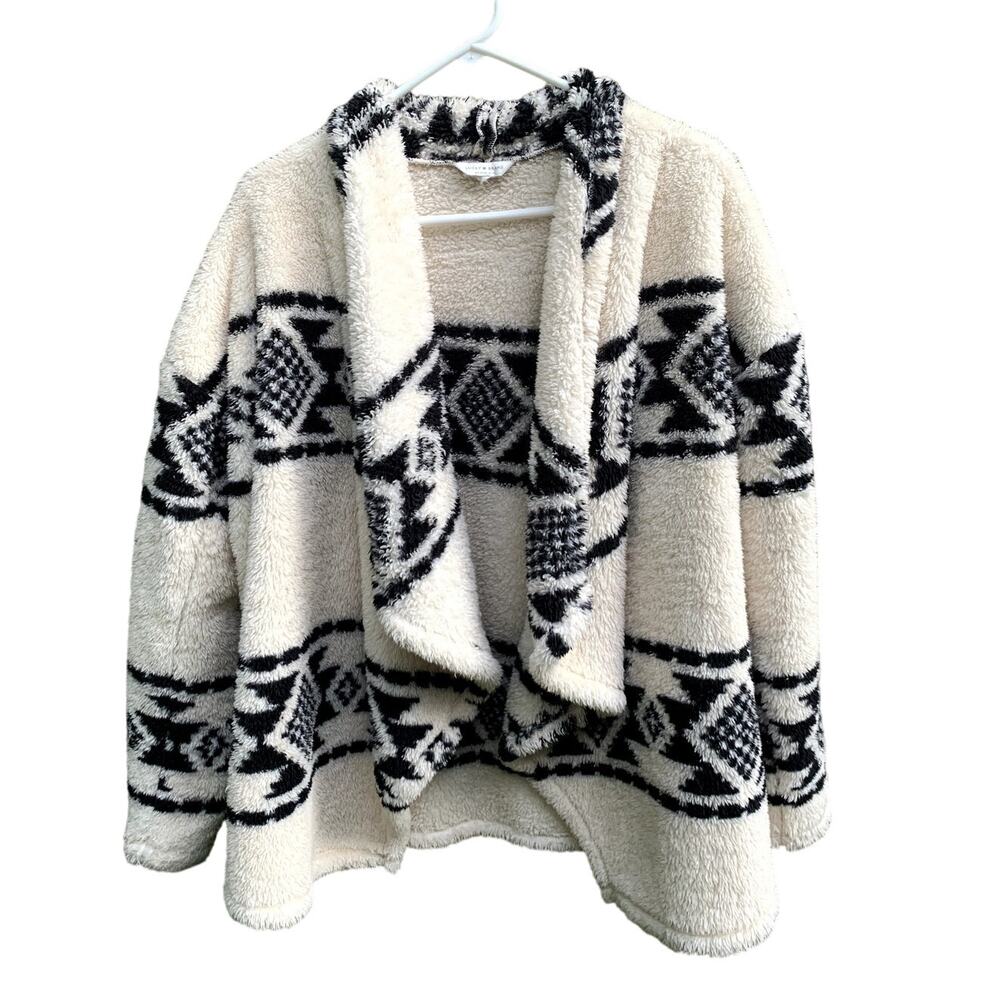 Lucky Brand Cream and Black Teddy Jacket